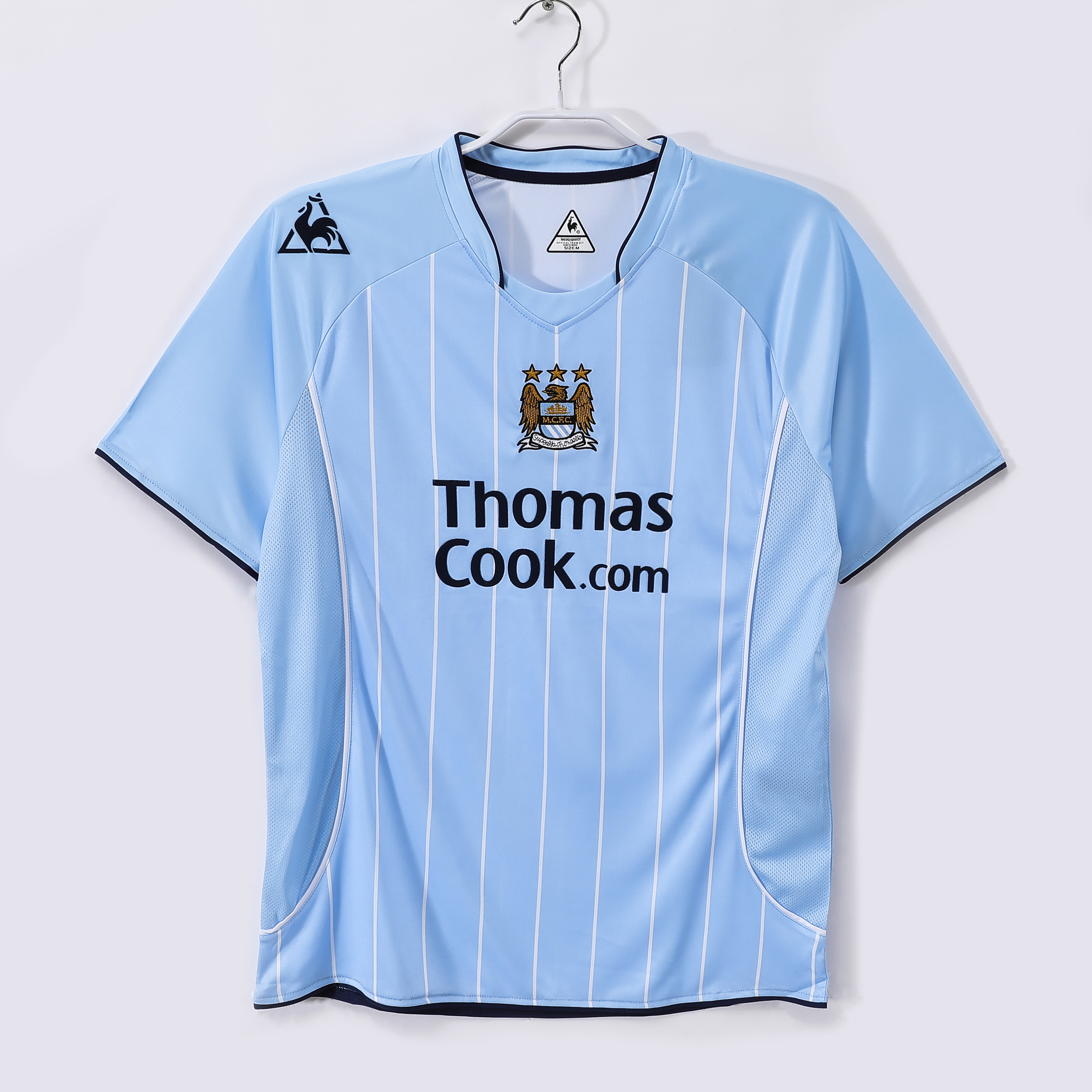 Camiseta de fútbol Manchester City 2007/08 LOCAL MANGA CORTA VERSION FAN